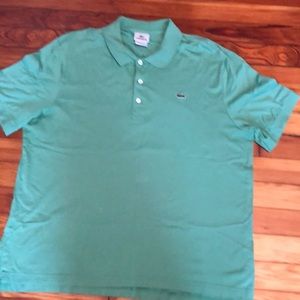 Mens Lacoste green short sleeve polo in great condition